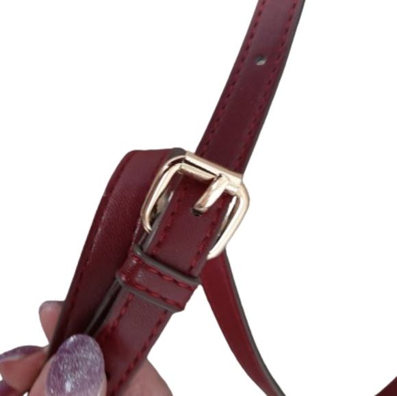 ANN KLEIN 👛 NWOT - Adorable Maroon Handbag for Women - Size: Medium - Picture 5 of 15